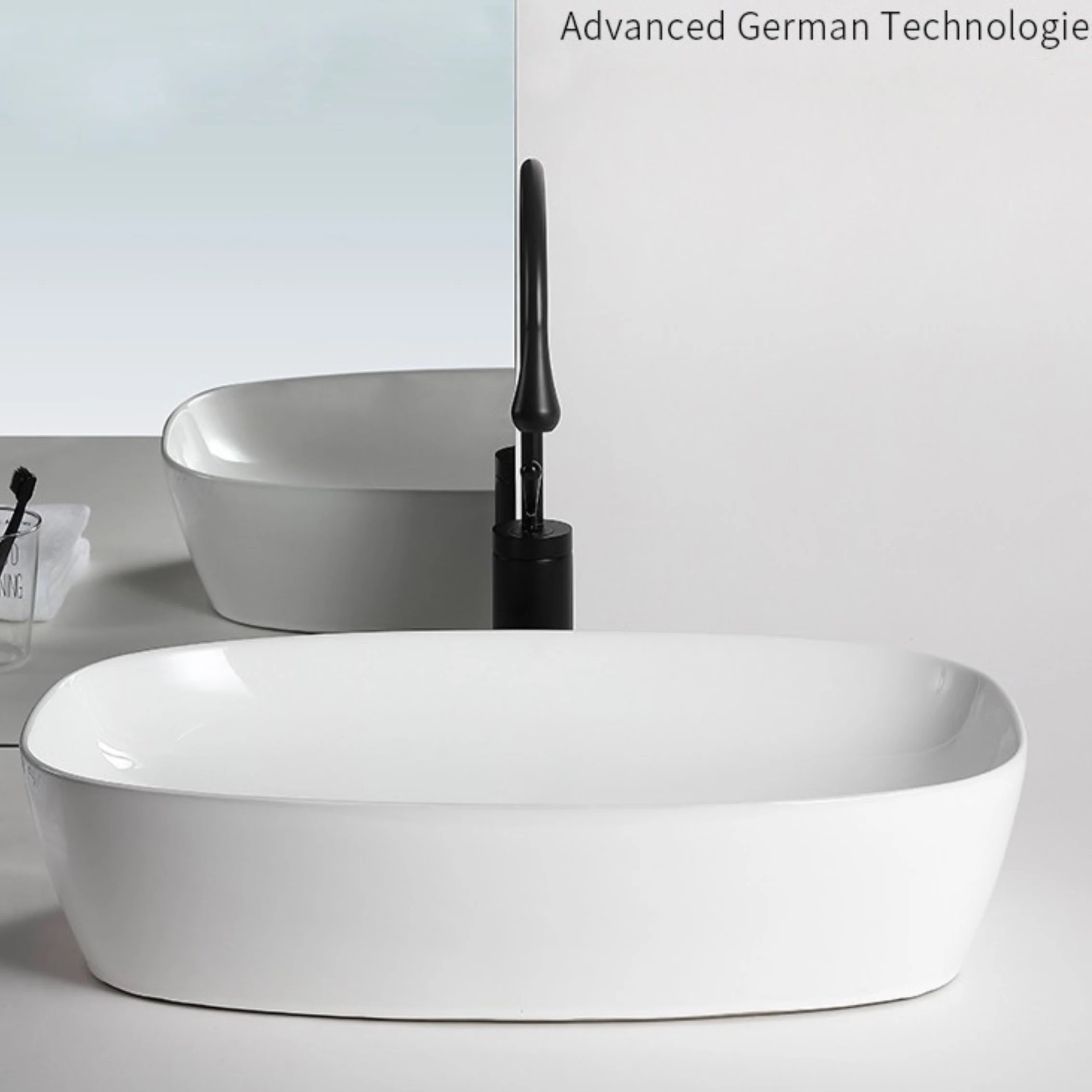 Раковина для столешницы белая керамическая раковина ванной комнаты раковины с