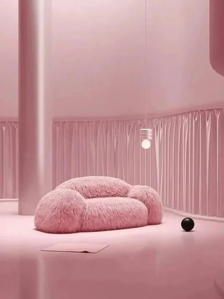 Ленивый диван татами девочка розовый плюшевый простой современный гостиная