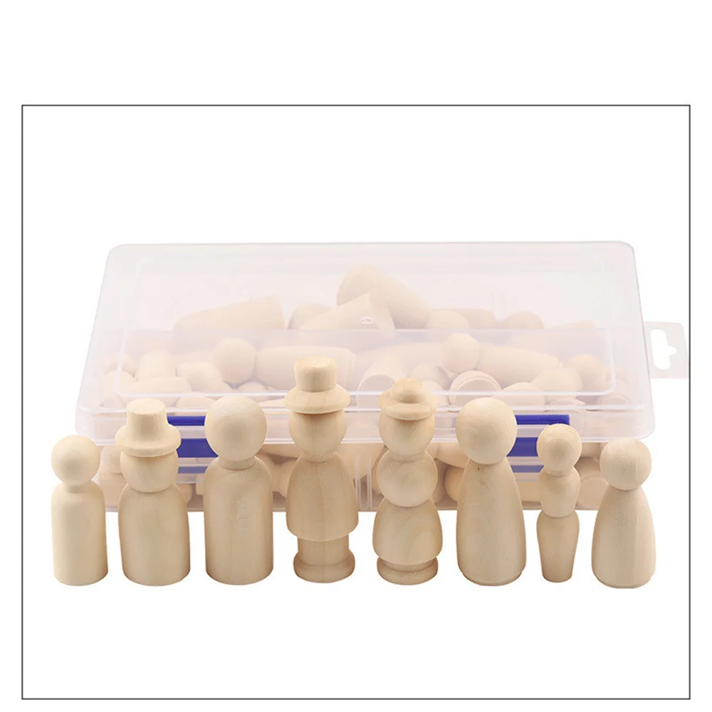 

55 шт./коробка деревянные колышки для кукол кленовые неокрашенные детские подарки на день рождения необработанные свадьбы ручной работы кук...