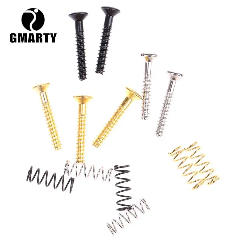 

6 Pieces Electric Guitar Single Coil Pickup Screws+Springs Set 20.2 x 3mm Pickup screw