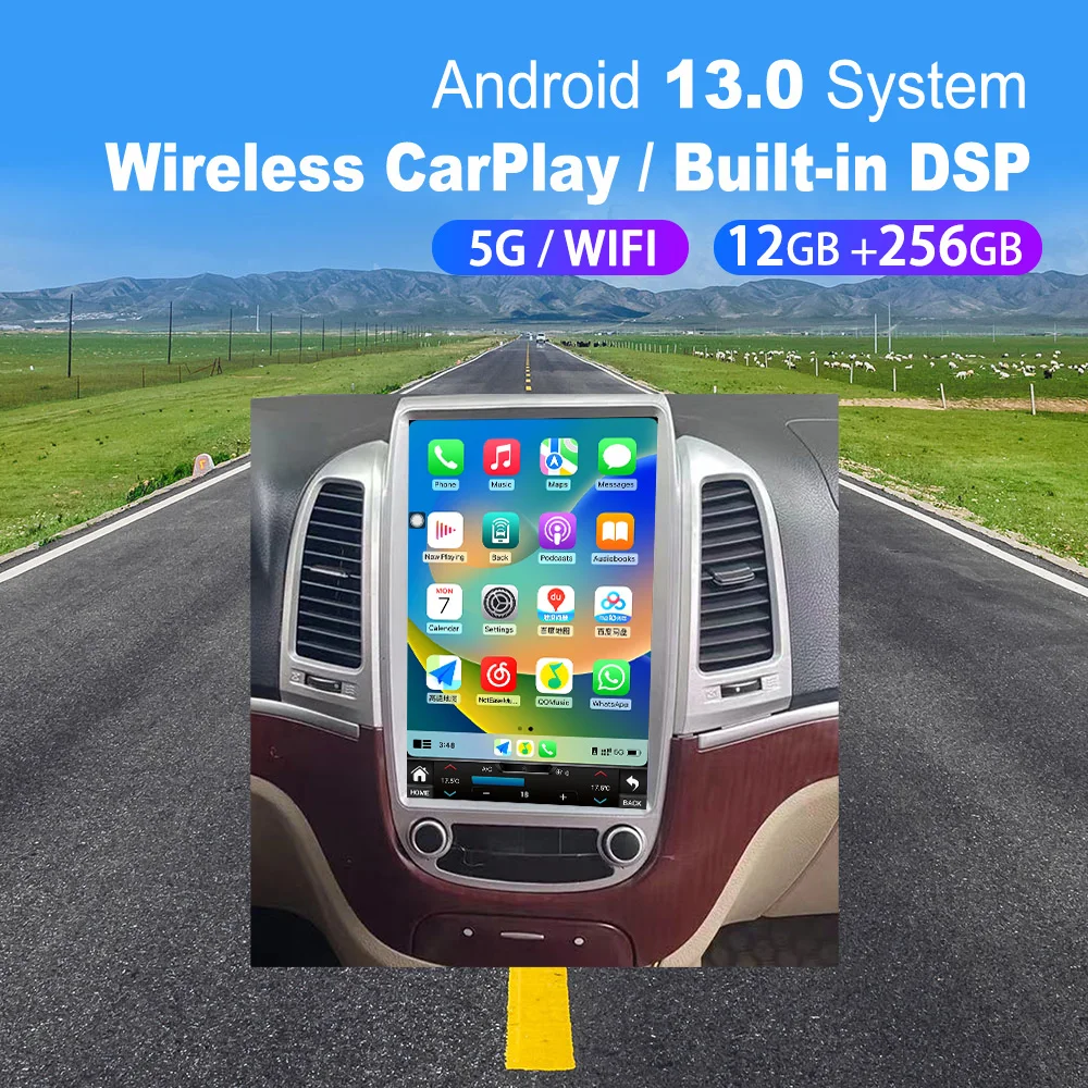 Восьмиядерный процессор Qualcomm для Hyundai Santafe 2006-2012 автомобильное радио