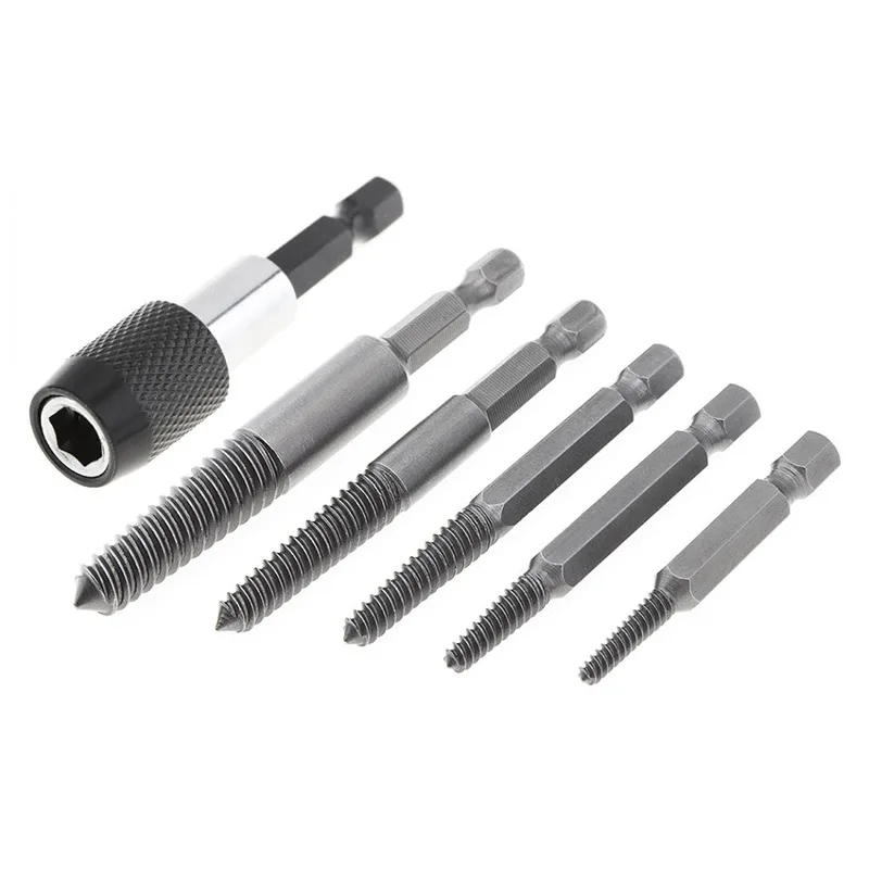 

6 шт. высокоскоростной Инструмент для извлечения стальной отвертки 3-4/3-5/3-6/5-8/6-11 мм набор инструментов для извлечения сломанной проволоки