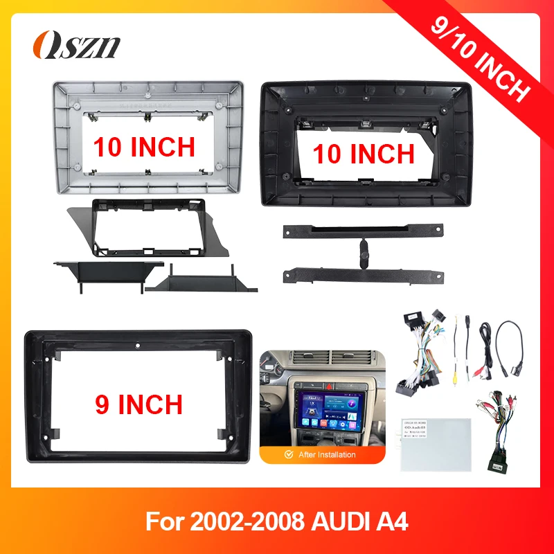 Для AUDI A4/A4L 2002-2016 9/10 1 дюймов автомобильный DVD стерео радио рамка приборная панель
