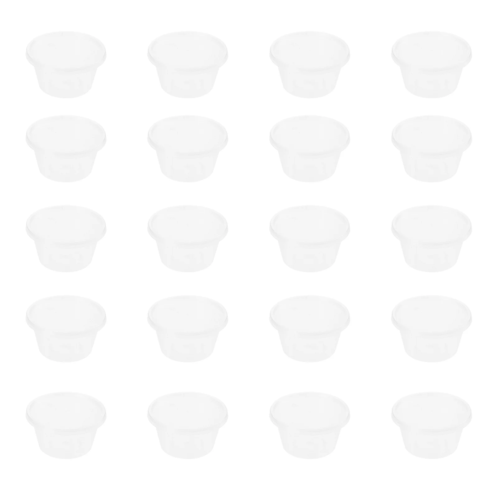 

25Pcs Bowl Cups Cups with Lids Take Ice Cream Cups Sauce Cups Portion Cups