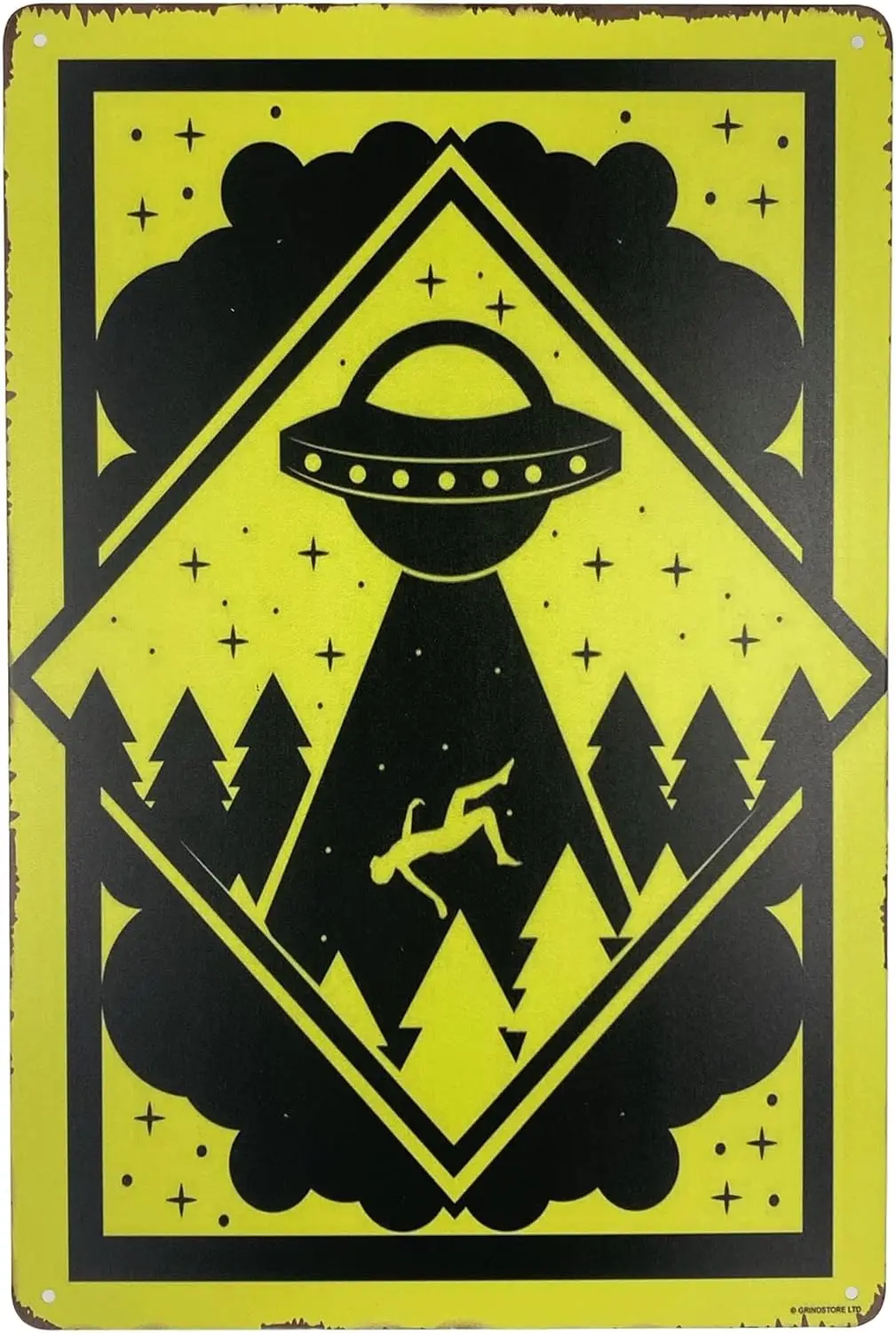 Сгн | Плакат Metl Wll НЛО Бдуктон re Wrnng 8х12 н. Decorton rt Plque для Bness Home Br Room Grge Mn Cve Забавный