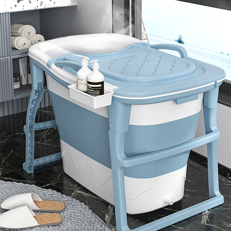 Ванна Отдельно Стоящая шезлонг для взрослых Складная крышка дома большая ванна