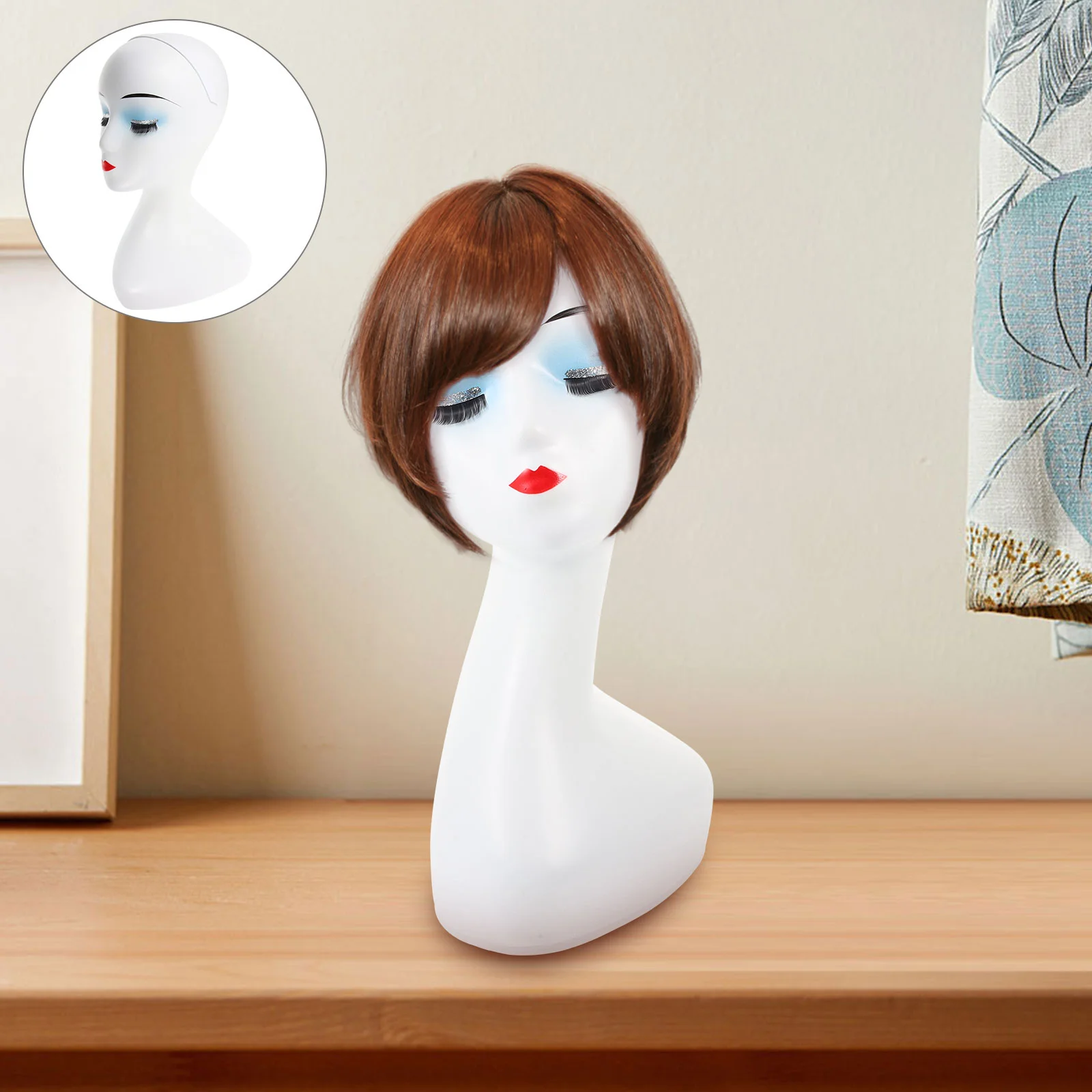 

Mannequin Head Hat Display Support Accessories Stand Model Holder Styling Wigs
