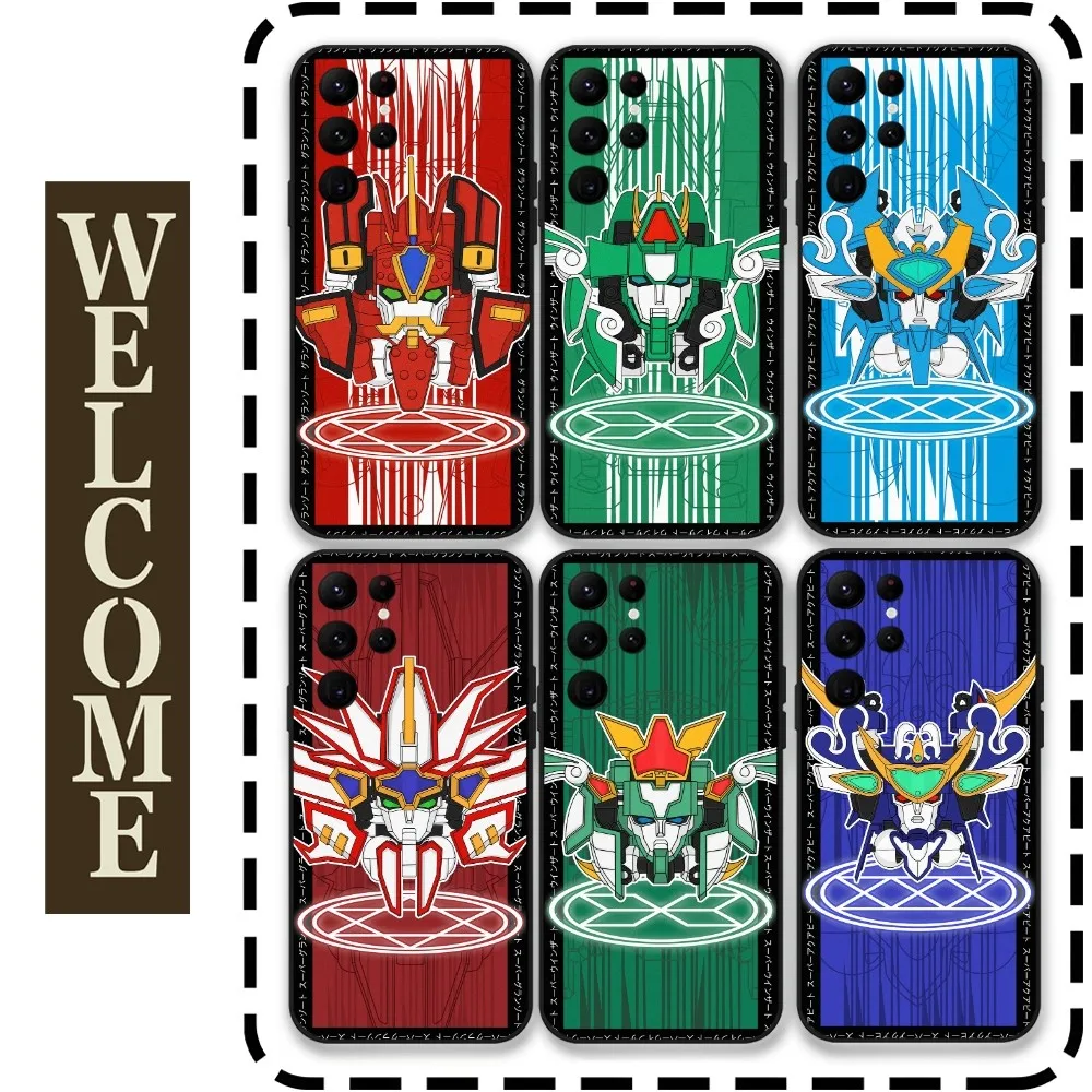 M-Mado King G-Granzort Phone Case for Samsung Galaxy S24 Ultra S22 S23 S21 S20 5G Protective Silicone TPU Funda