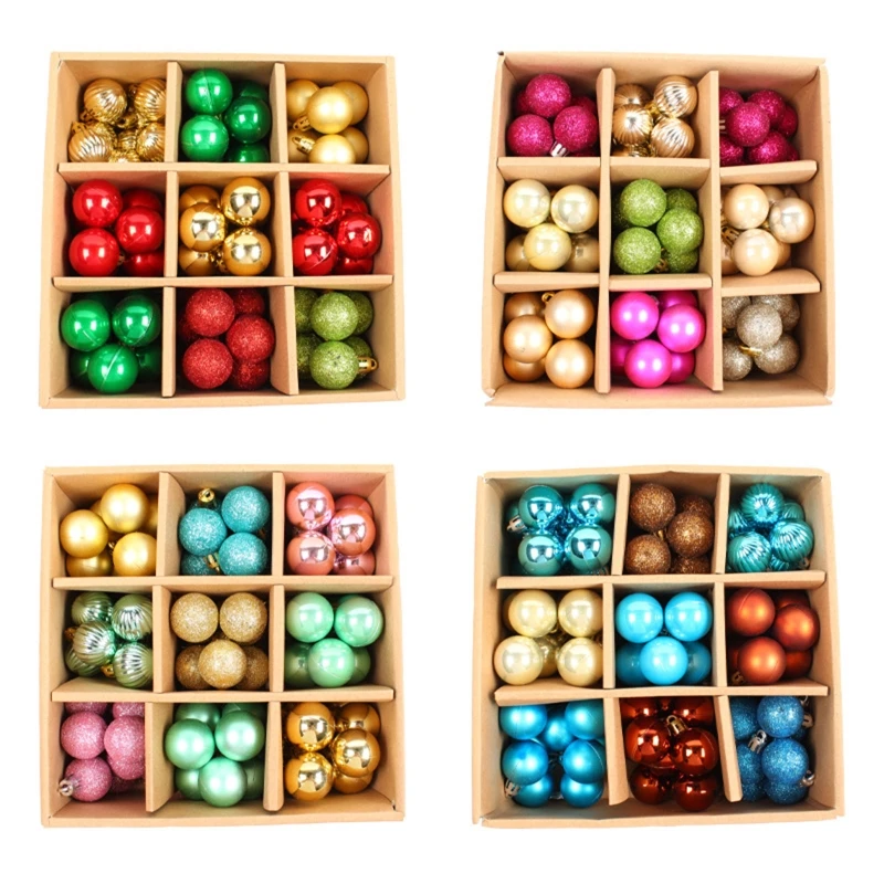 

99 Pack of Christmas Ball Ornaments Shatterproof Seasonal Decorative Small Balls Box Set for Holiday Decorations