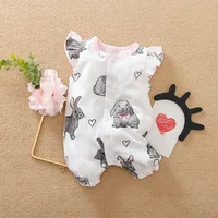 Kids Outfits Girl Baby Cute Bunny Print Clothes Casual Baby Crawler Onesie Newborn Baby Clothes Baby Girl Clothes
