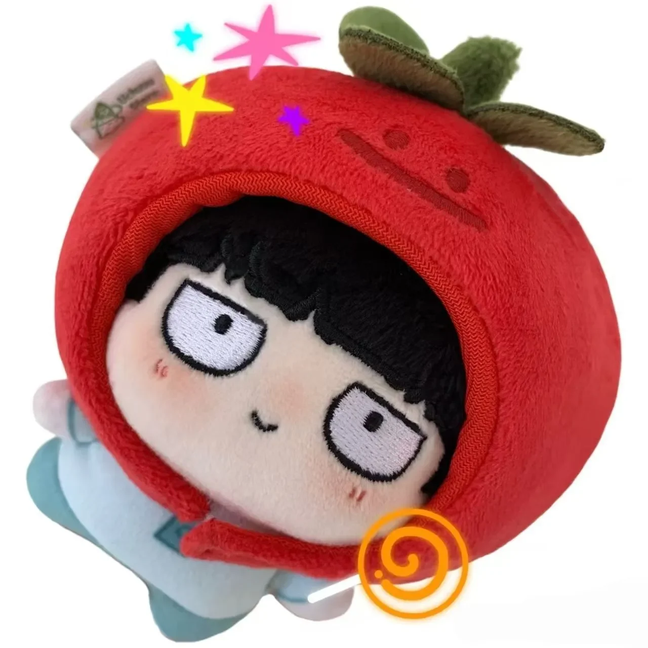 Фото Фаршированная 10 см Mob Psycho100 Kageyama Shigeo Reigen Arataka Большая голова Хлопковая кукла Одевание Плюшевая игрушка для рюкзака Орнамент Брелок №2