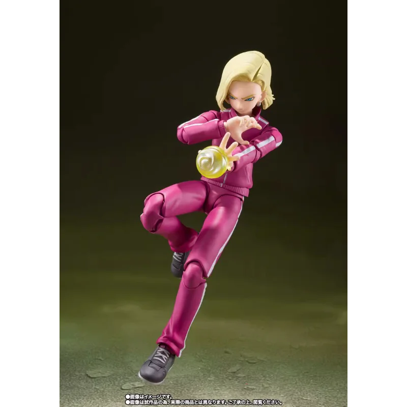 Фото В наличии Bandai SHF Dragon Ball Super Android 18 Universe Survival Saga Ver. Коллекционная подвижная фигурка в масштабе 1/12 №4