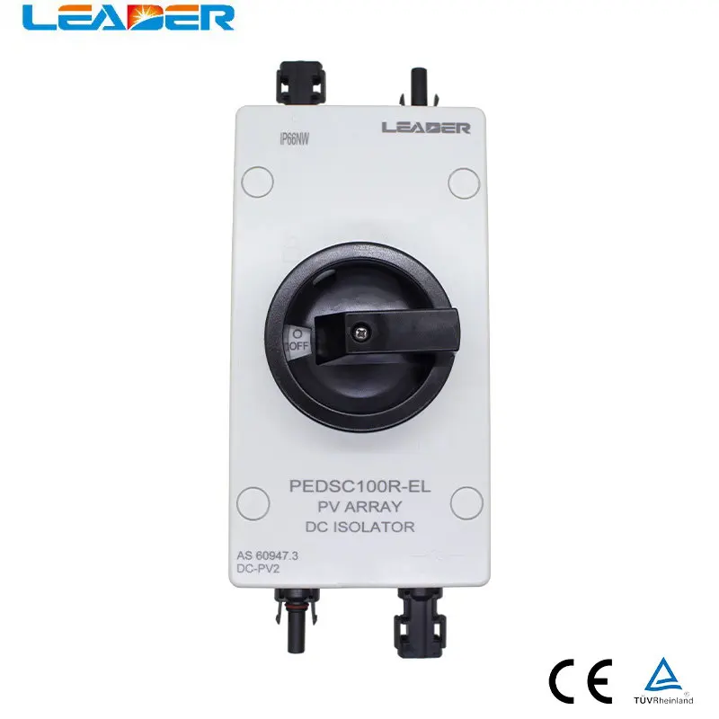 

LEADER 1/2Pcs/lot Hot Selling High Function Solar Electrical DC Isolator Switch with PV Connectors for Solar Power SystemSolar