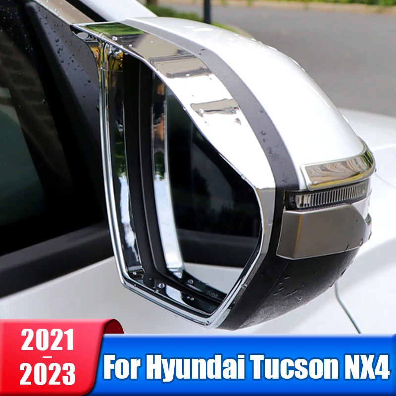 

Автомобильное зеркало заднего вида дождь бровь Дождь доска солнцезащитный козырек для Hyundai Tucson NX4 2021 2022 2023 гибридные N Line аксессуары
