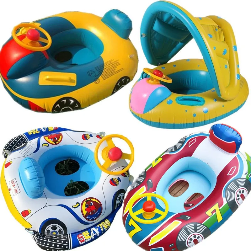 

Inflatable Float Seat Baby Swimming Circle Car Shape Toddler Swimming Ring Kid Child Swim Ring Accessories Water Fun Pool Toys