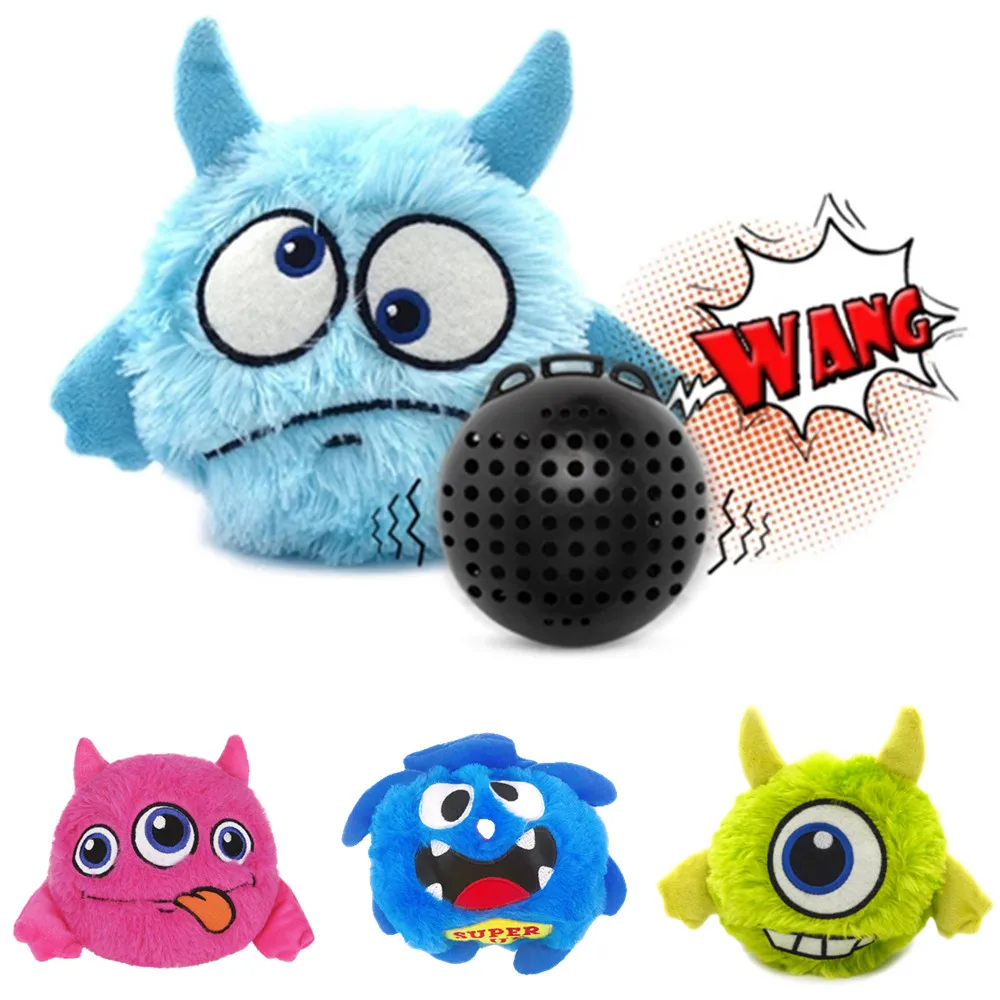 Shaking Ball Dog Plush Toy Bouncing Giggle Electronic Sounds Monster Puppy Toys Vibrating Automatic Moving