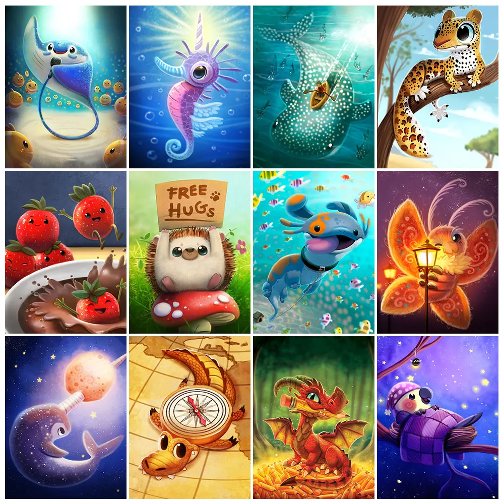 

Алмазная картина 5D «сделай сам», мозаика из страз с животными, для домашнего декора