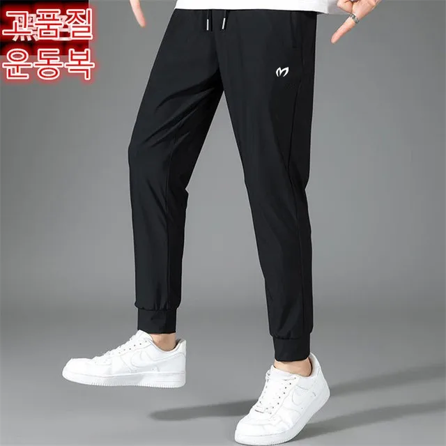 Golf Pants Men's Summer Ice Silk High Elastic Ultra-thin Casual Trousers Quick-drying Running Golf Wear Sweatpants Plus Size 5XL