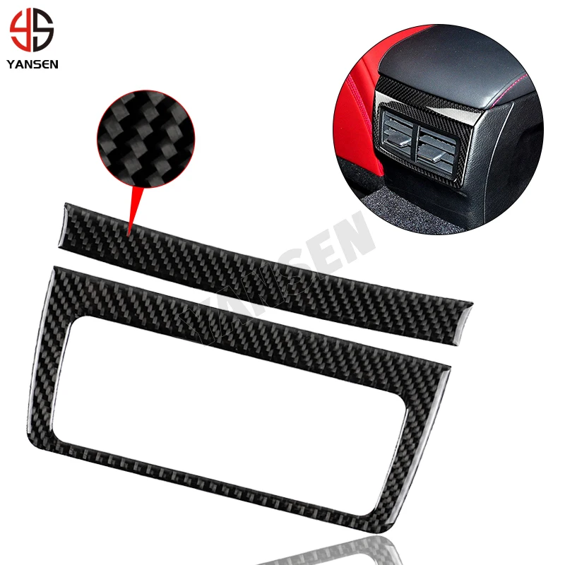 

For Lexus IS250 2013-2020 Carbon Fiber Rear Back Air Conditioner Outlet Vent Panel Strip Decorative Sticker Car Accessory