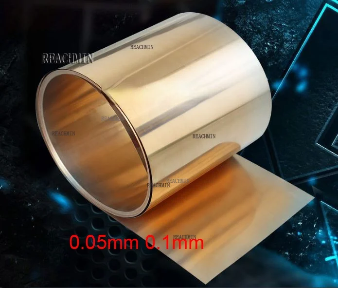 0,05mm 0,1mm de espesor C17200 BeCu hoja HRC45 correa de cobre de berilio resistente al desgaste lámina de bronce de berilio QBe2