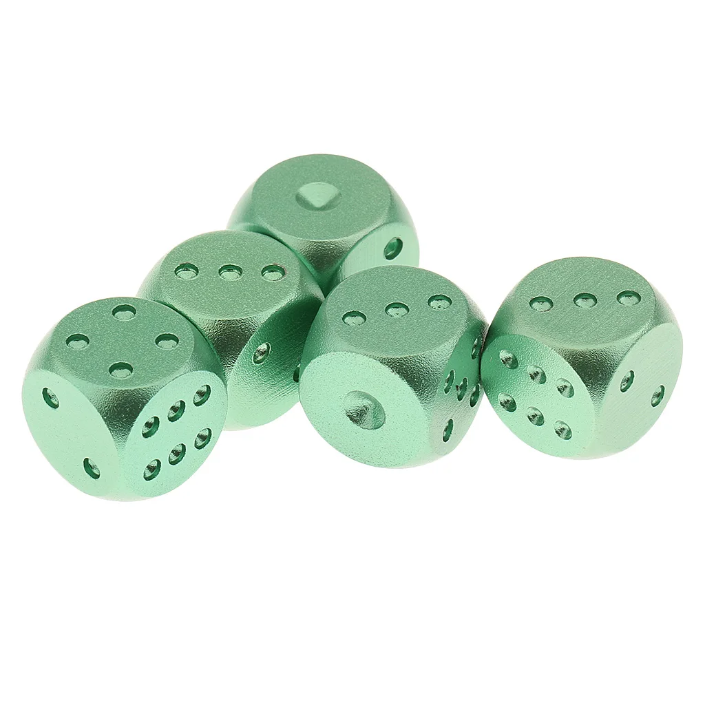 

Aluminum Alloy Round Corner Metal Dice with Dots for D&D RPG MTG