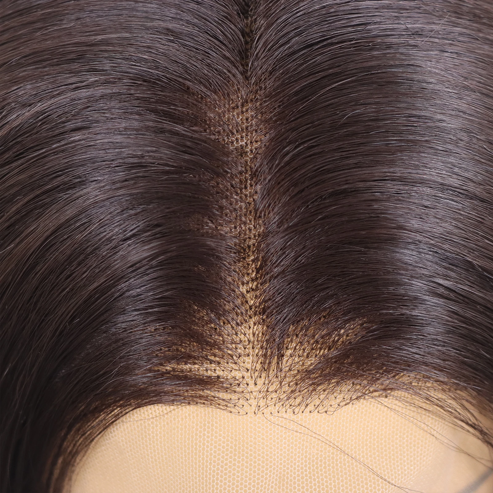 Шоколадно-коричневый цветной волнистый парик из синтетических волос 13x3 Парики