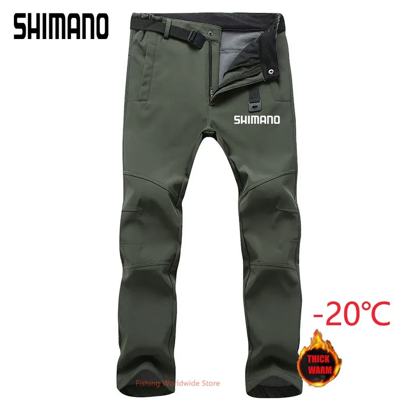 

Men Winter Outdoor Shimanos Fishing Pants Sport Windproof Warm Camping Fishing Clothings Man Big Size Waterproof Fishing Pants