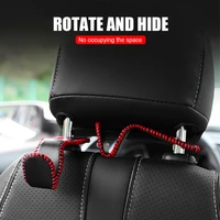 car seat headrest hook stainless steel leather back seat organizer hanger storage holder for handbag cloth interior accessories