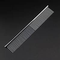 2022jmt metal comb for dogs stainless steel needle pet dog cat pin comb hair brush hairbrush flea comb dogs pet acessorios pet g