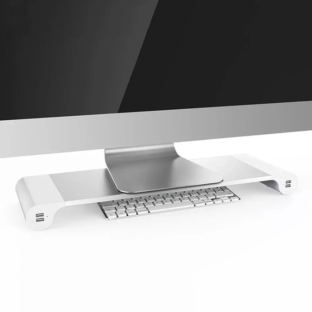 

Portable 4 Ports USB Laptop Computer Monitor Holder Bracket Heighten Stand Base Desktop Keyboard Storage Notebook Base
