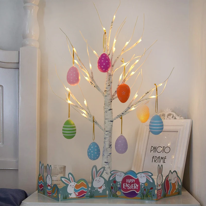 halloween party birch tree led light pumkin hanging ornaments desktop decoration for home christmas halloween kids gift lamp free global shipping