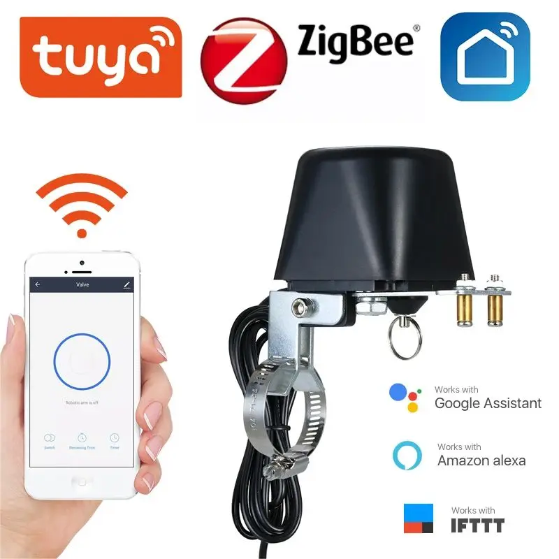 Умный контроллер клапана для воды и газа Tuya Wi-Fi/Zigbee таймерный выключатель с