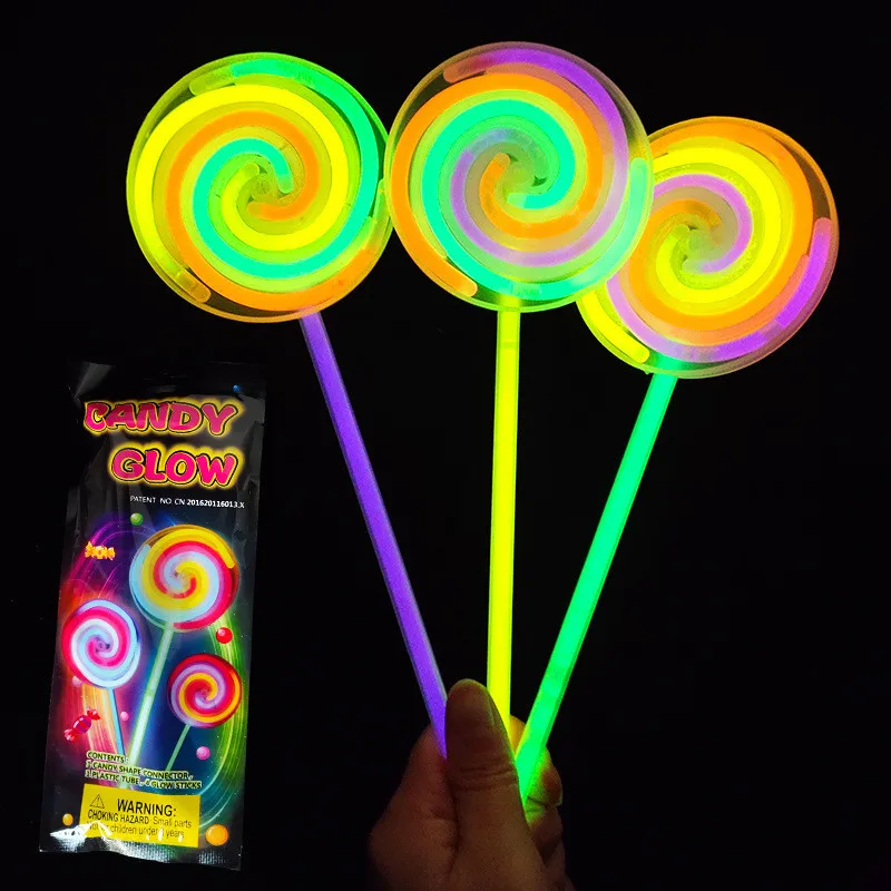 

1/2/5sets Lollipop Glow Stick Fluorescent Light Sticks for Kids Adults Carnival Rave Party Dance Wedding Supplies Christmas