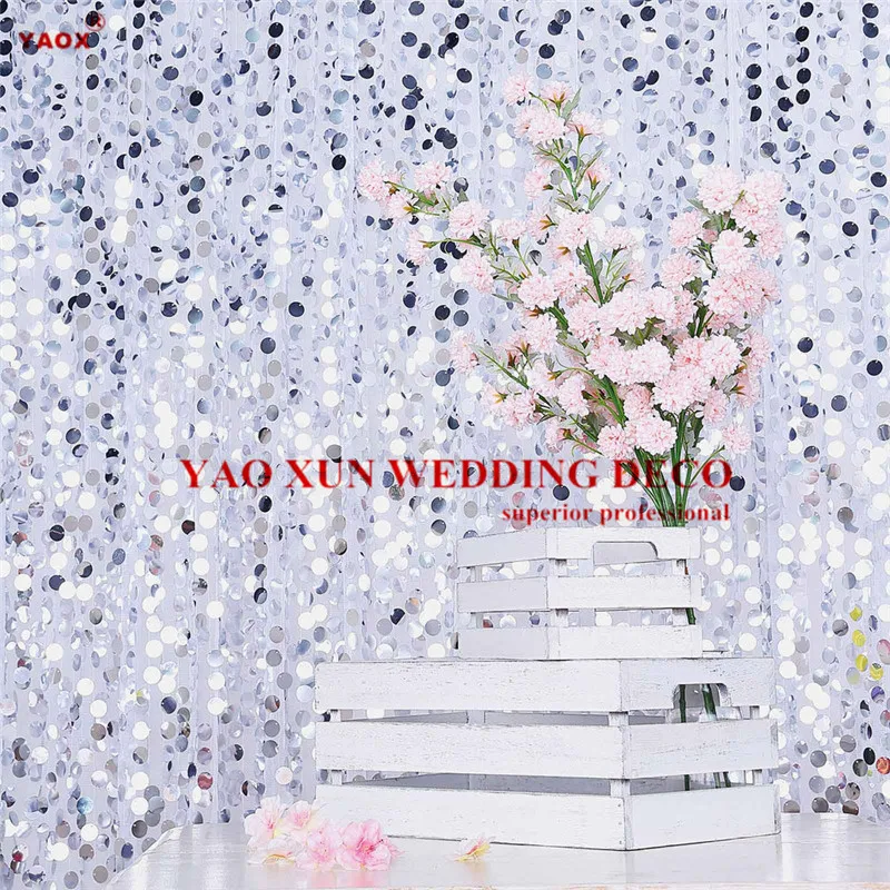 

Фотофон диаметром 18 мм, декор для свадебной фотобудки, драпировка блестками