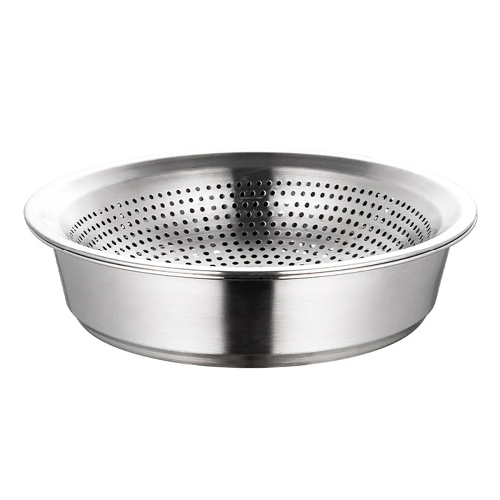 

Stainless Steel Colander Drain Basin Kitchen Gadgets Convenient Strainer Bowl Filter Screen Water Drainer Fruit Fruits Washing