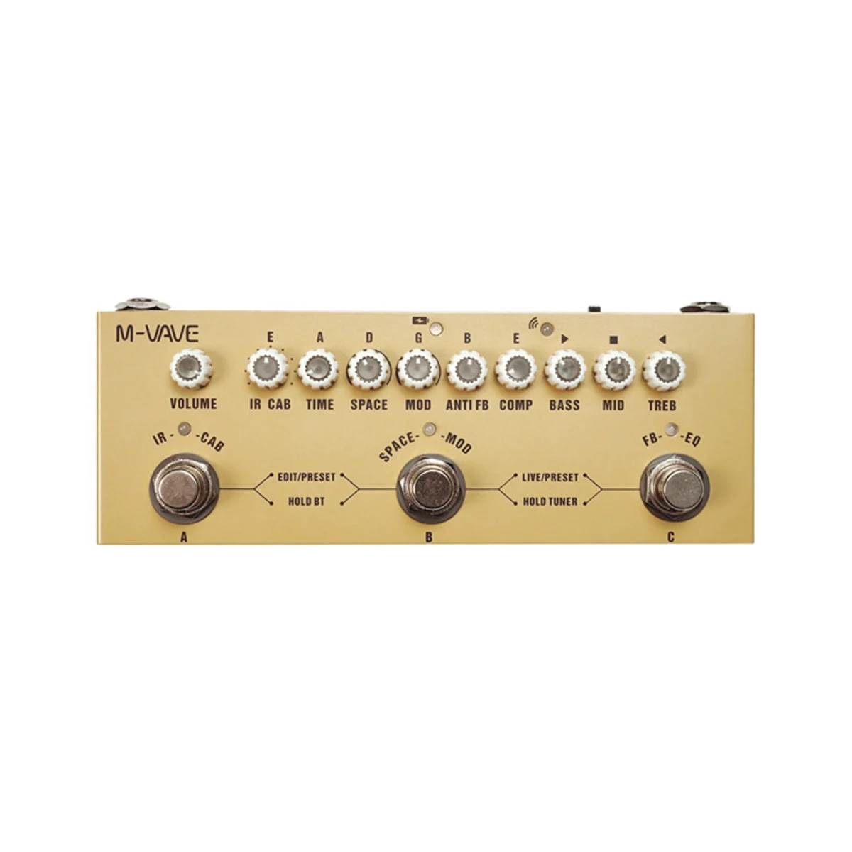 

M-Vave Square Baby Guitar Effector Portable Rechargeable Guitar Recording Audio Interface Function Instrument Accessories