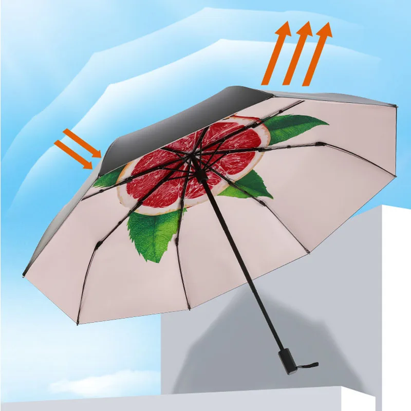 Mijia Sun Umbrella Anti-UV Umbrella Small Umbrella  Sun Protection and Ultraviolet Protection Delicate Fruit Pattern Paraguas