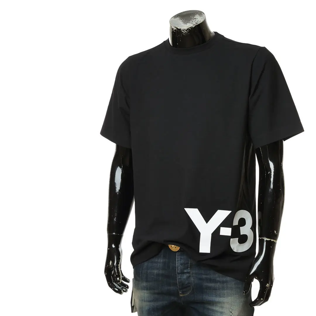 

Лето 2023, Мужская футболка Yohji Yamamoto с коротким рукавом, простые однотонные модные футболки Y3 с круглым вырезом для мужчин и женщин