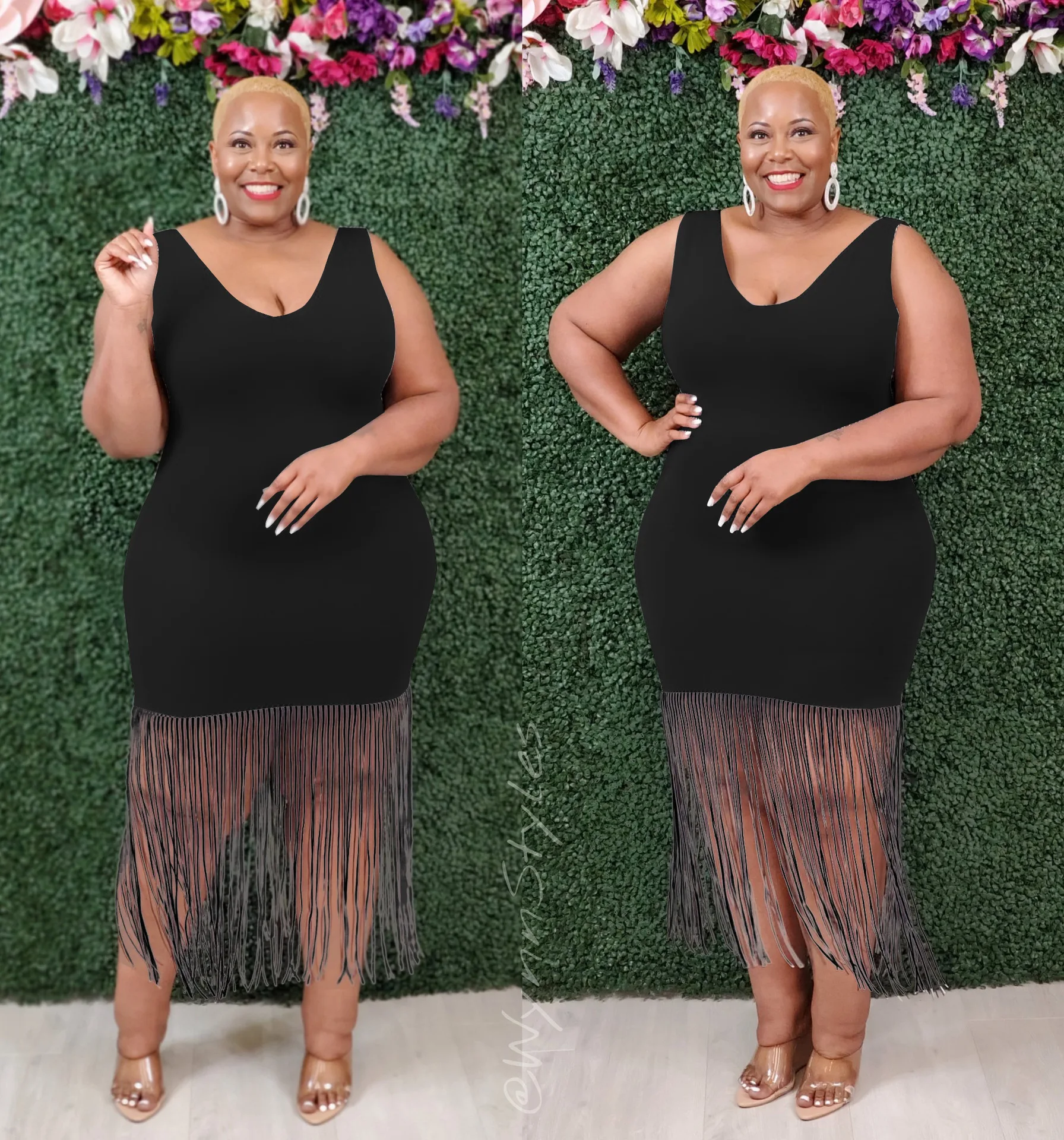 Plus Size Summer Dress Woman 2023 Trendy Fringe Tassel Sleeveless Club Outfit Casual Luxury Gown 2023 Party New Feature Of Dress