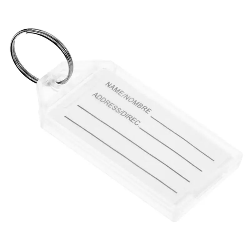 

30Pcs Classification Tags Plastic Portable Hotel Key Labels for Hotel (White)