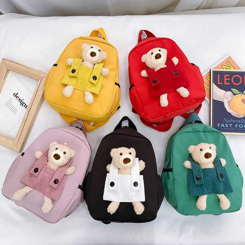 Cartoon Plush Bear Children Backpacks Kindergarten Schoolbag Cute Animal Kids Gifts Children School Bags Girls Mini Backpacks