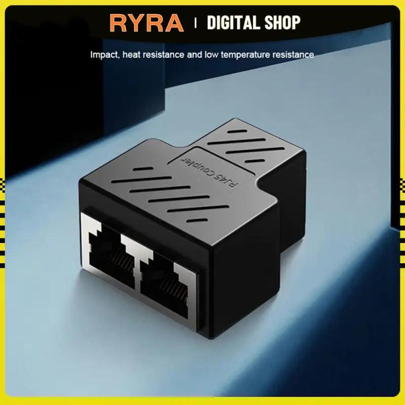 

RYRA ABS 1 To 2 Ways RJ45 Ethernet LAN Network Splitter Double Adapter 2pcs Ports Coupler Connector Extender Adapter Plug