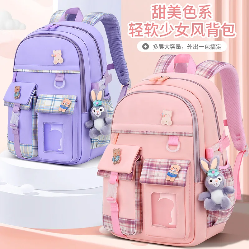 Cartoon Cute Backpack for Kids 1-3-6 Primary School Mochilas Class Bags Girls High School Students Backpacks Kawaii New