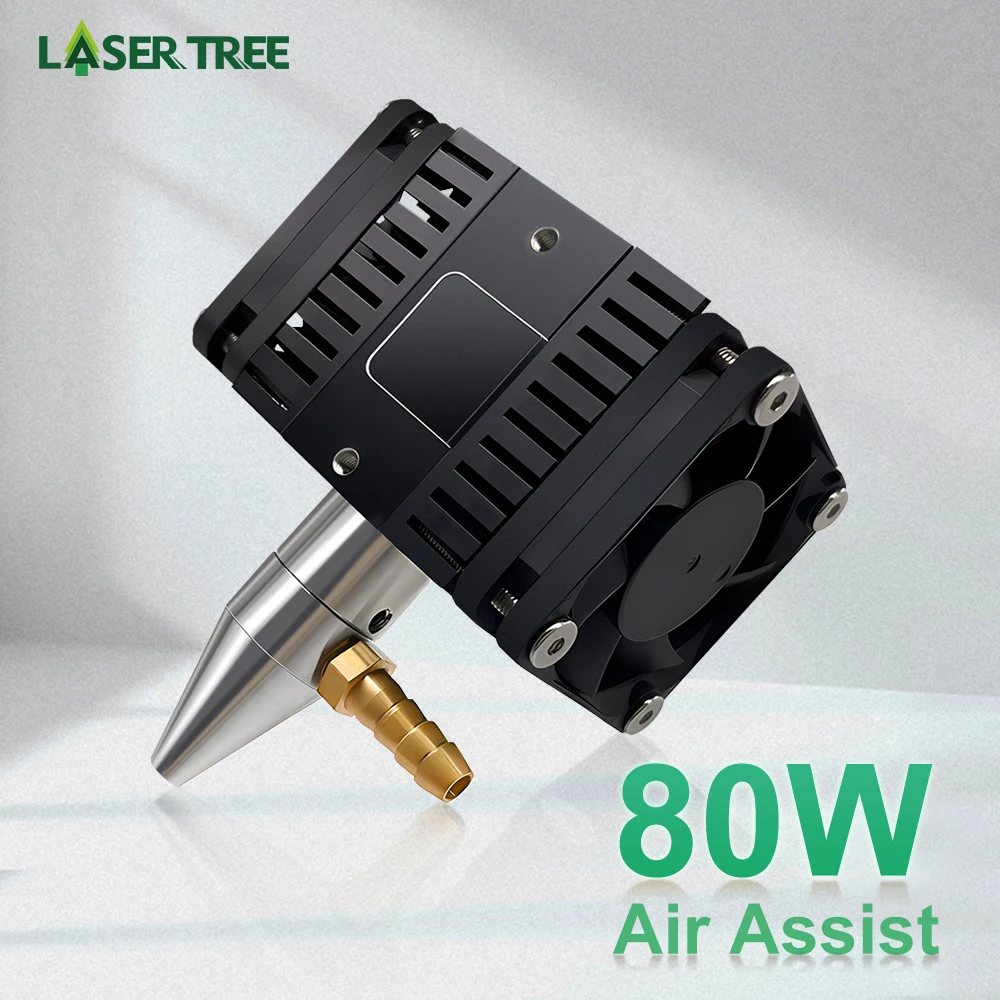 Enlarge LASER TREE 80W Laser Module with Air Assist Laser Head Blue Light TTL 450nm Module for CNC Laser Engraver Wood Cutting DIY Tools