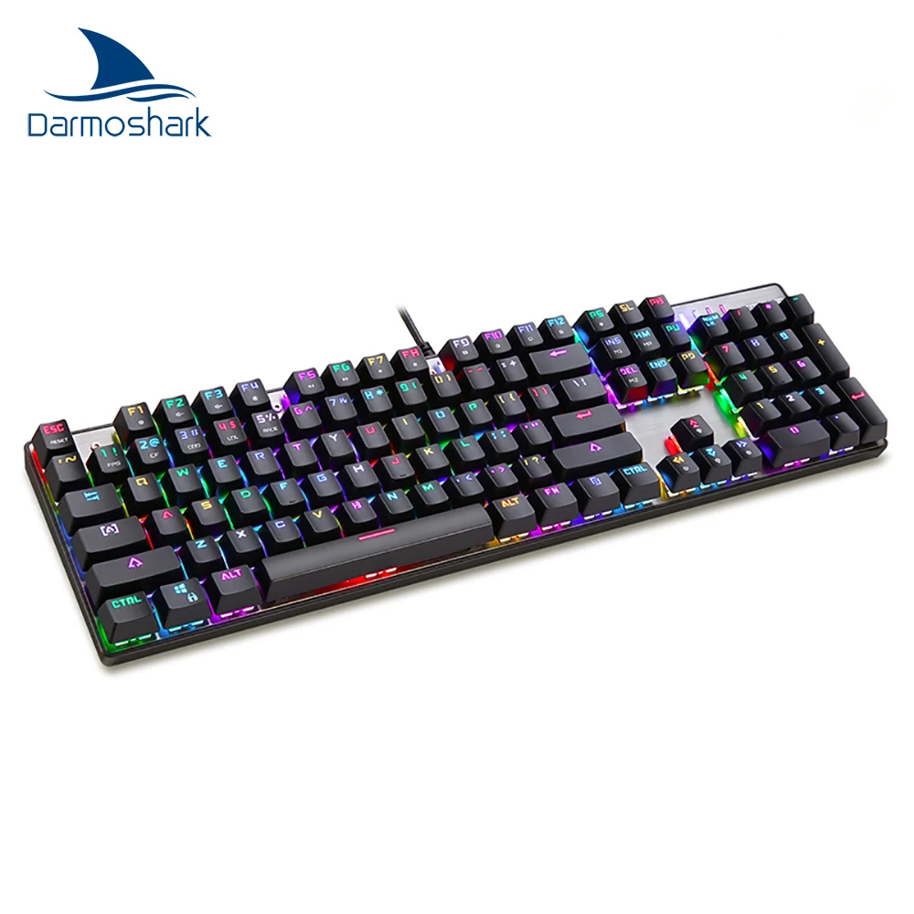 

Darmoshark Motospeed CK104 Gaming Mechanical Keyboard 104 Keys RGB Backlit Wired Computer Office Keyboards For PC Laptop