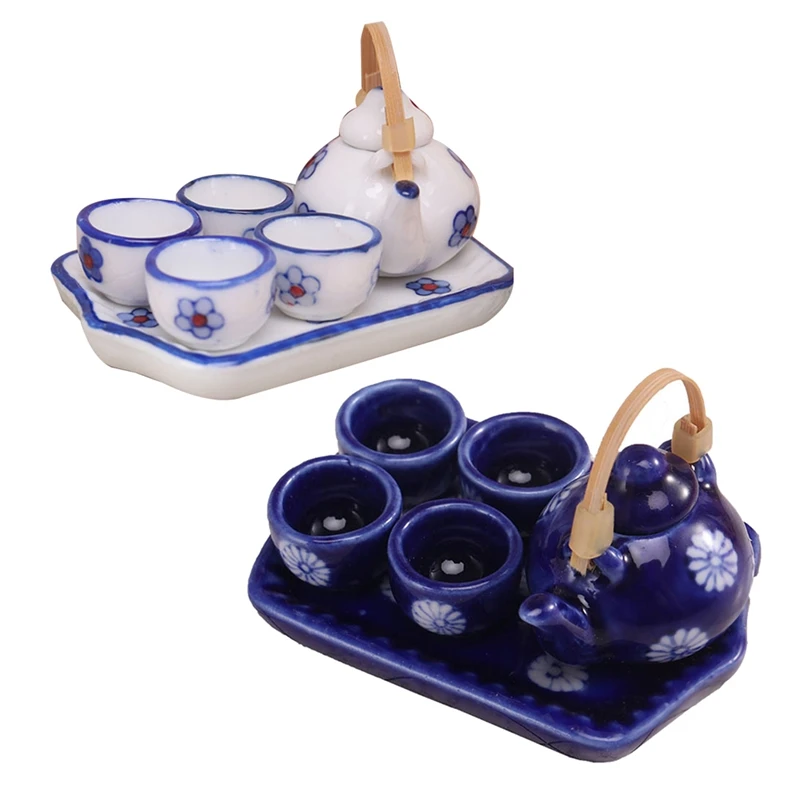 

Набор миниатюрных чайных чашек в японском стиле 1:12, 6 цветов, аксессуары для кукольного кухонного домика