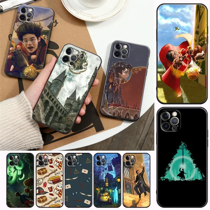 

Cartoon Movie Harries Potters Anime Phone Case for Apple iPhone 13 12 11 8 7 SE XR XS Max 5 5s 6 6s Pro Plus Silicone Case Funda