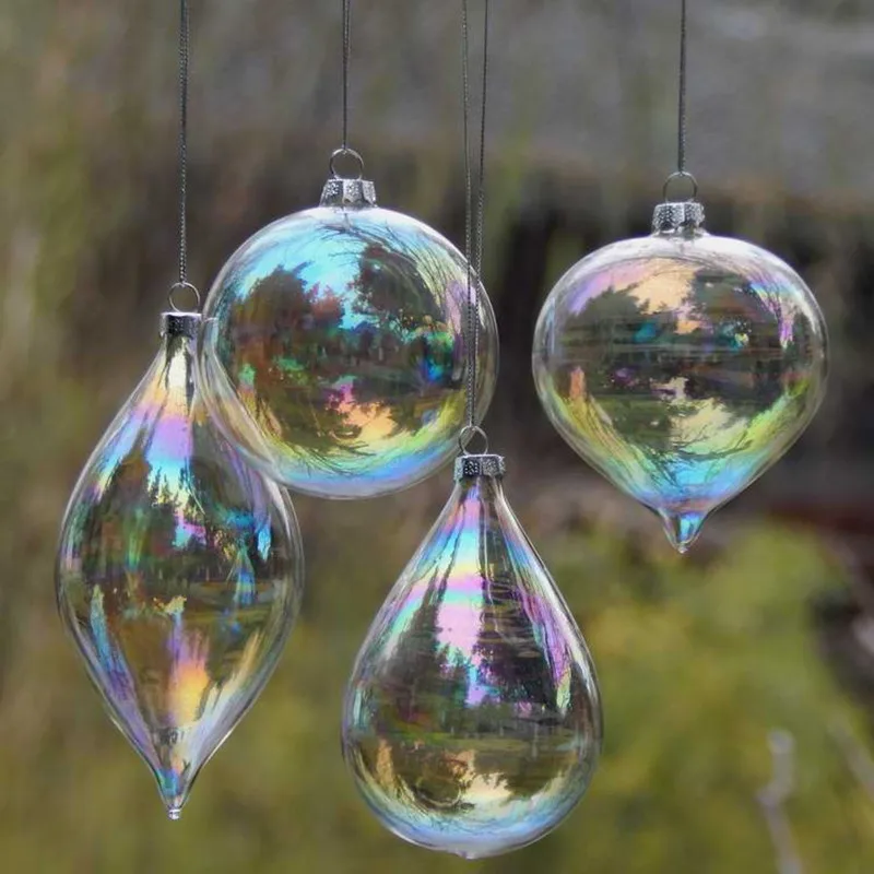 

12pcs/pack Different Shape Pearl Lustre Glass Pendant Christmas Day Tree Hanging Globe DIY Friend Gift Ball