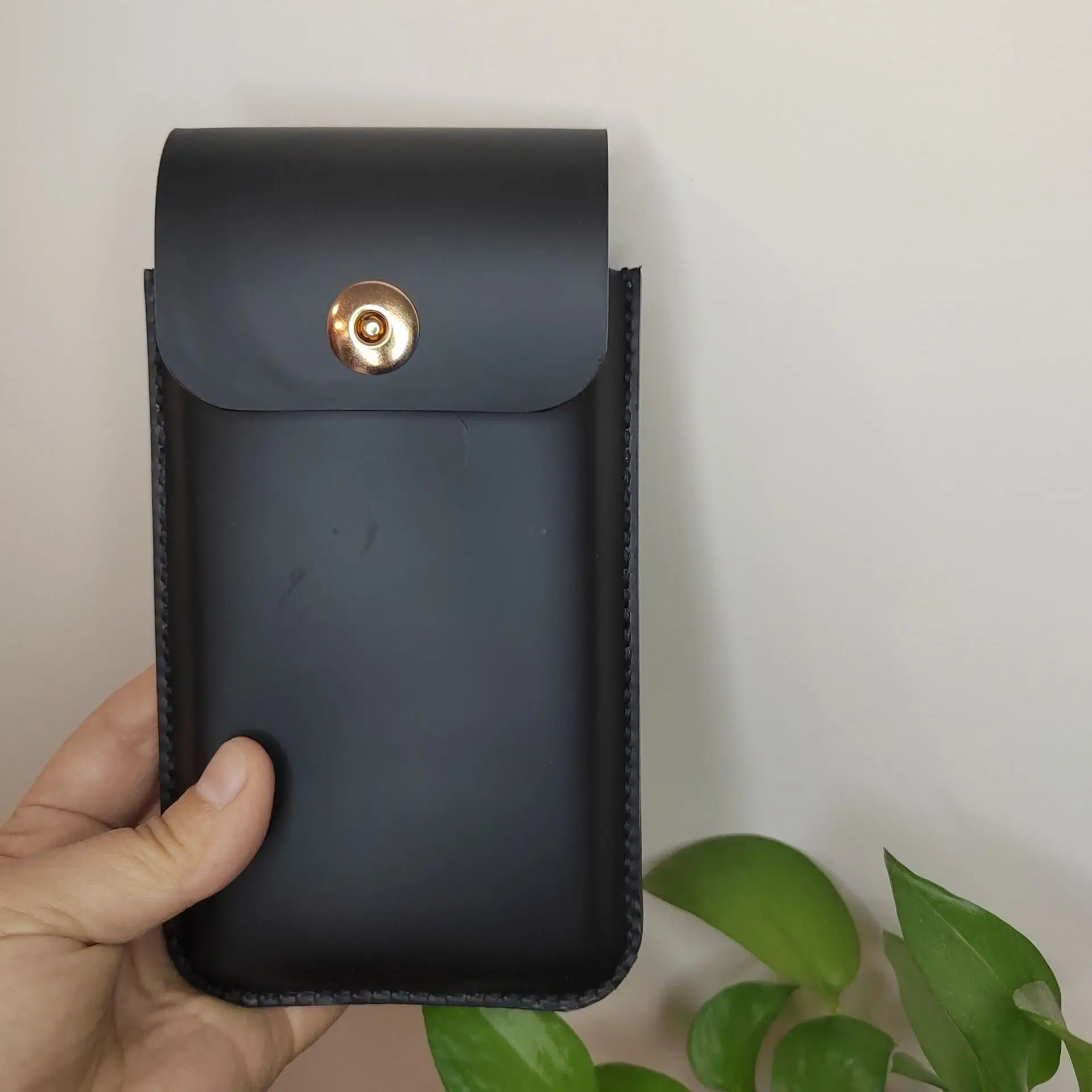 Мужская поясная сумка из натуральной кожи для AGM H6 Lite /Glory Pro / Glory G1S