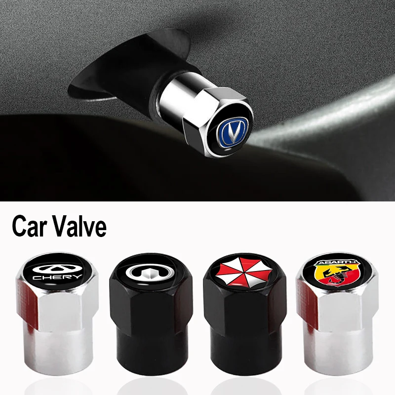 

4pcs Car Wheel Tire Valve Caps Tyre Stem for Umbrella Corporation Tvirus Academy Cosplay Funko Corp Pen 2021 Car Accessories